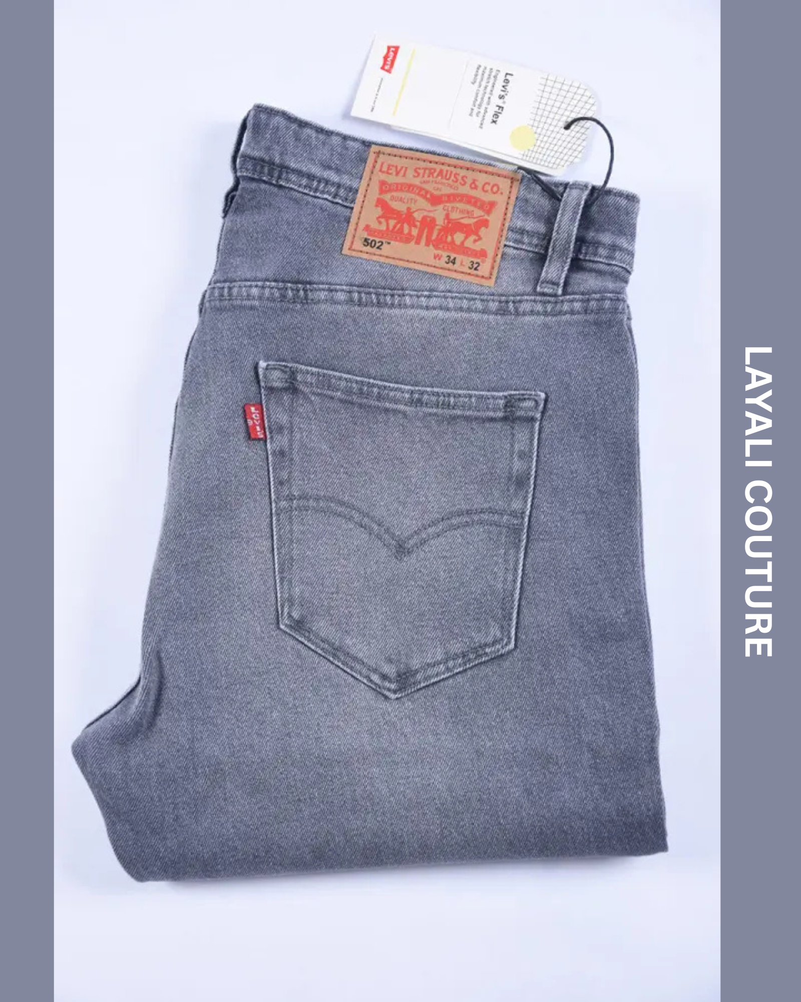 Jean Levi’s – Coupe Normale Gris (100 % Coton)