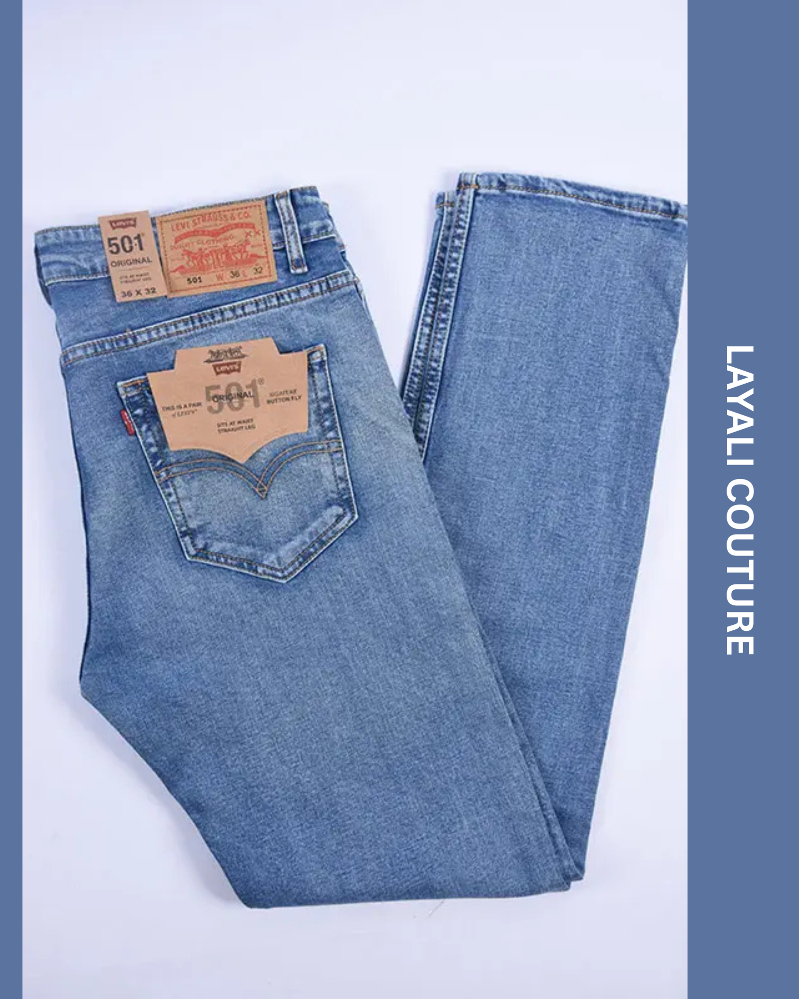 Jean Levi’s – Coupe Normale Bleu Sky (100 % Coton)