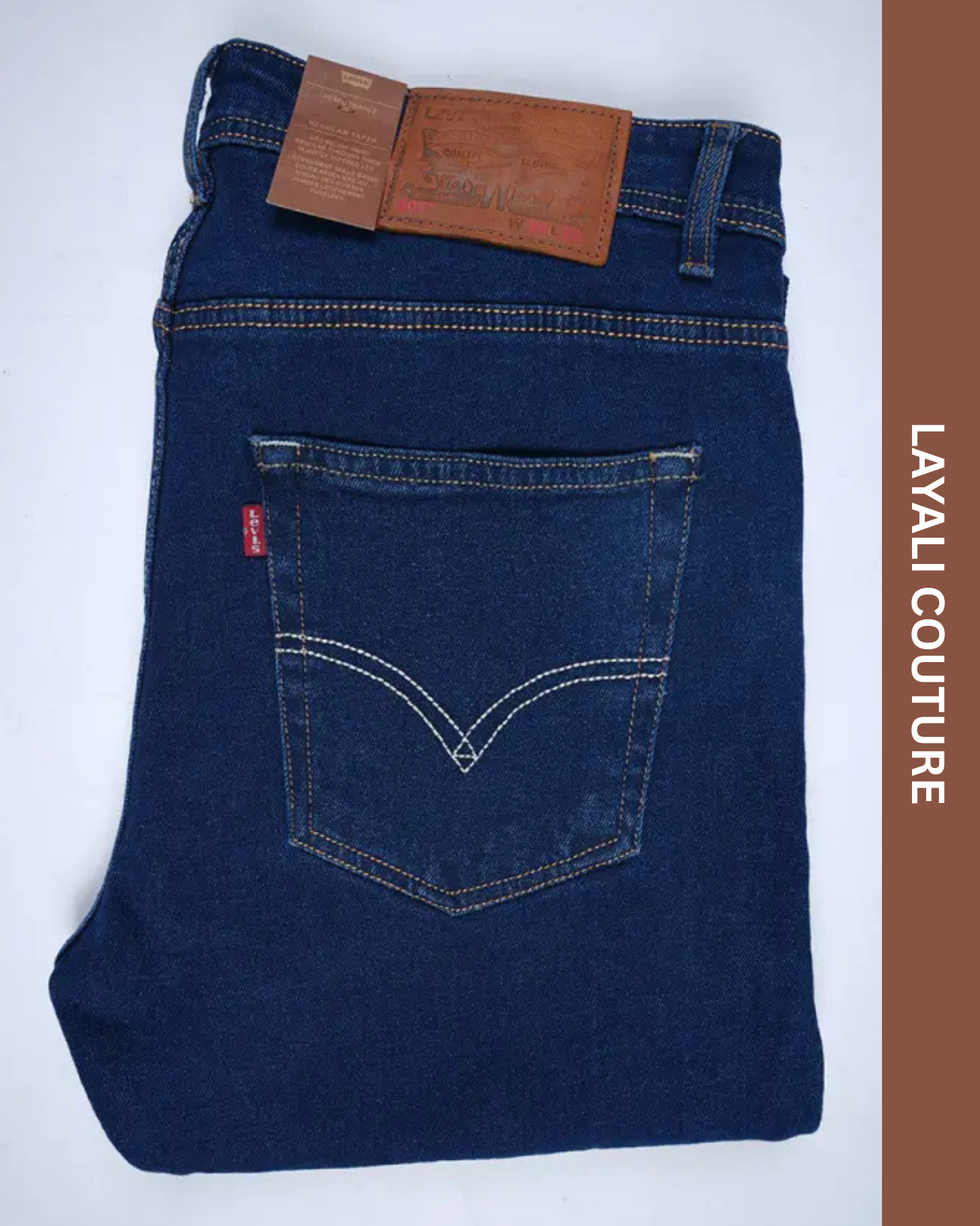 Jean Levi’s – Coupe Normale Bleu Pétrole 100 % Coton.