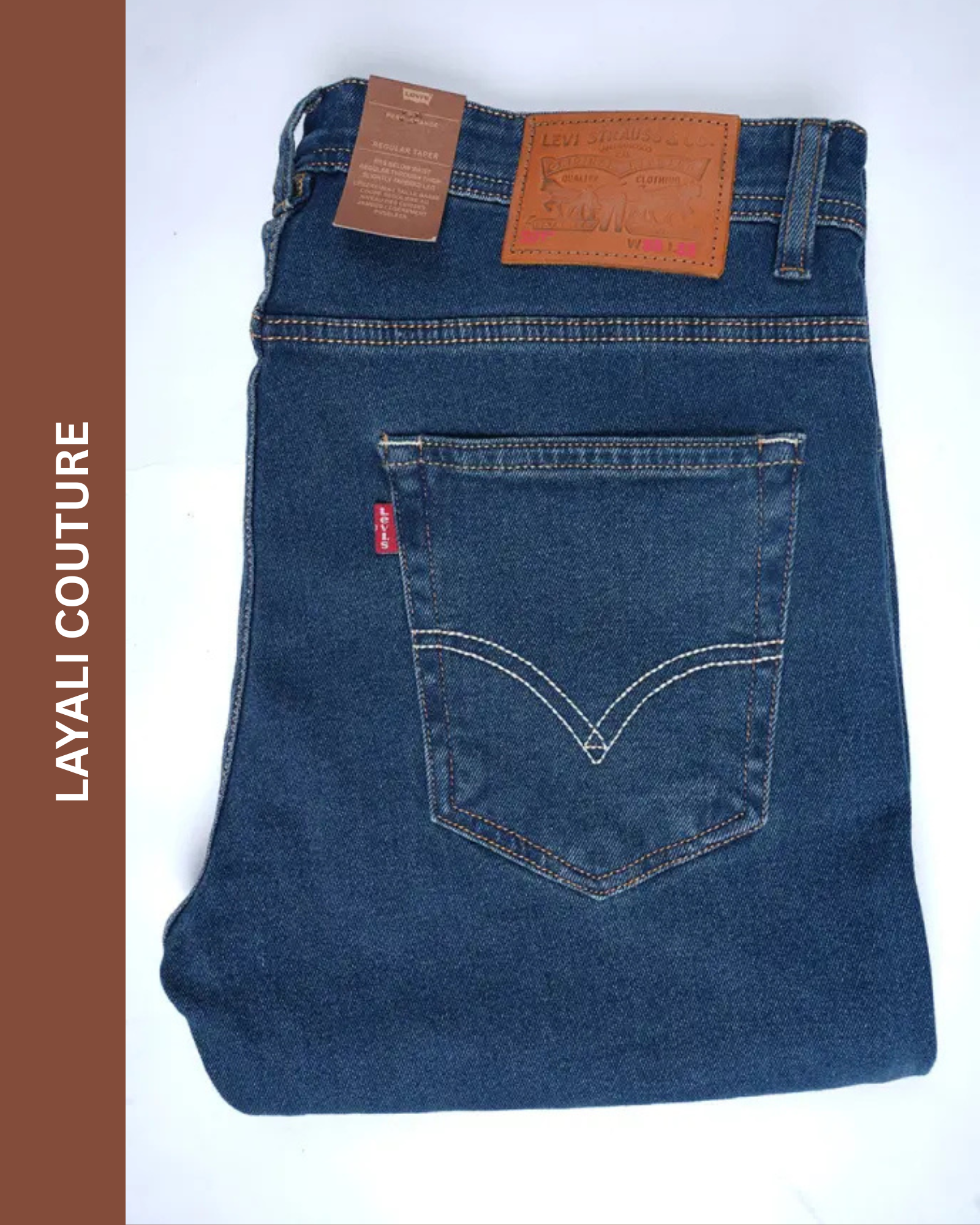 Jean Levi’s – Coupe Normale Bleu Vert (100 % Coton)