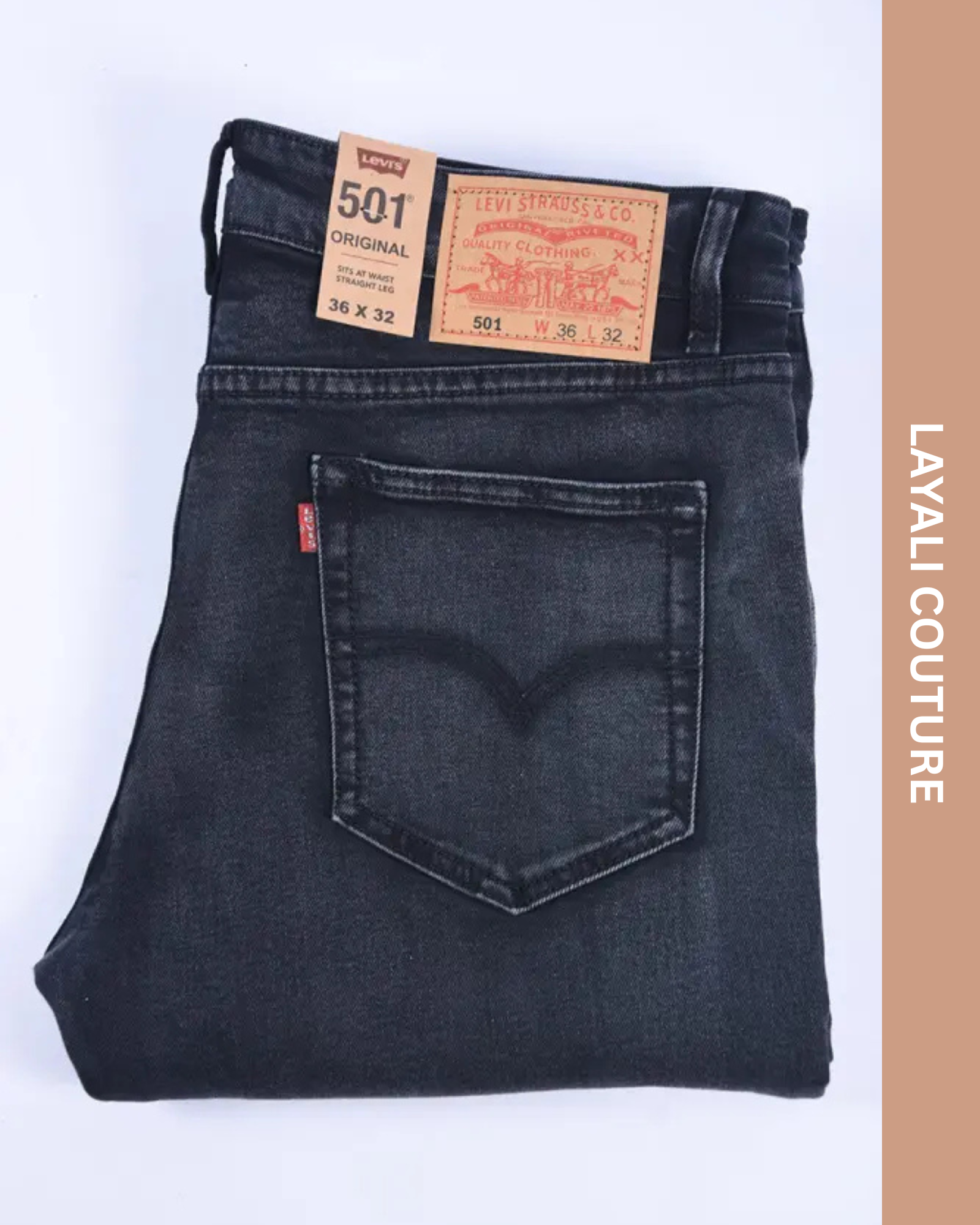 Jean Levi’s – Coupe Normale Noir (100 % Coton)
