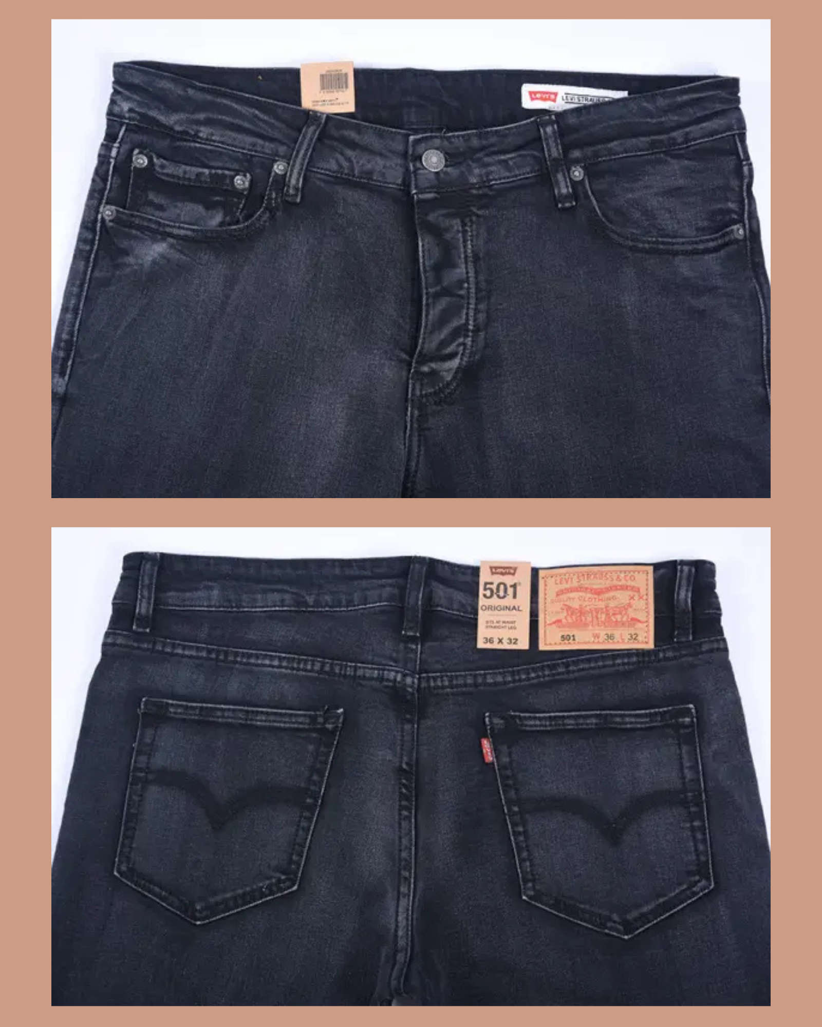 Jean Levi’s – Coupe Normale Noir (100 % Coton)