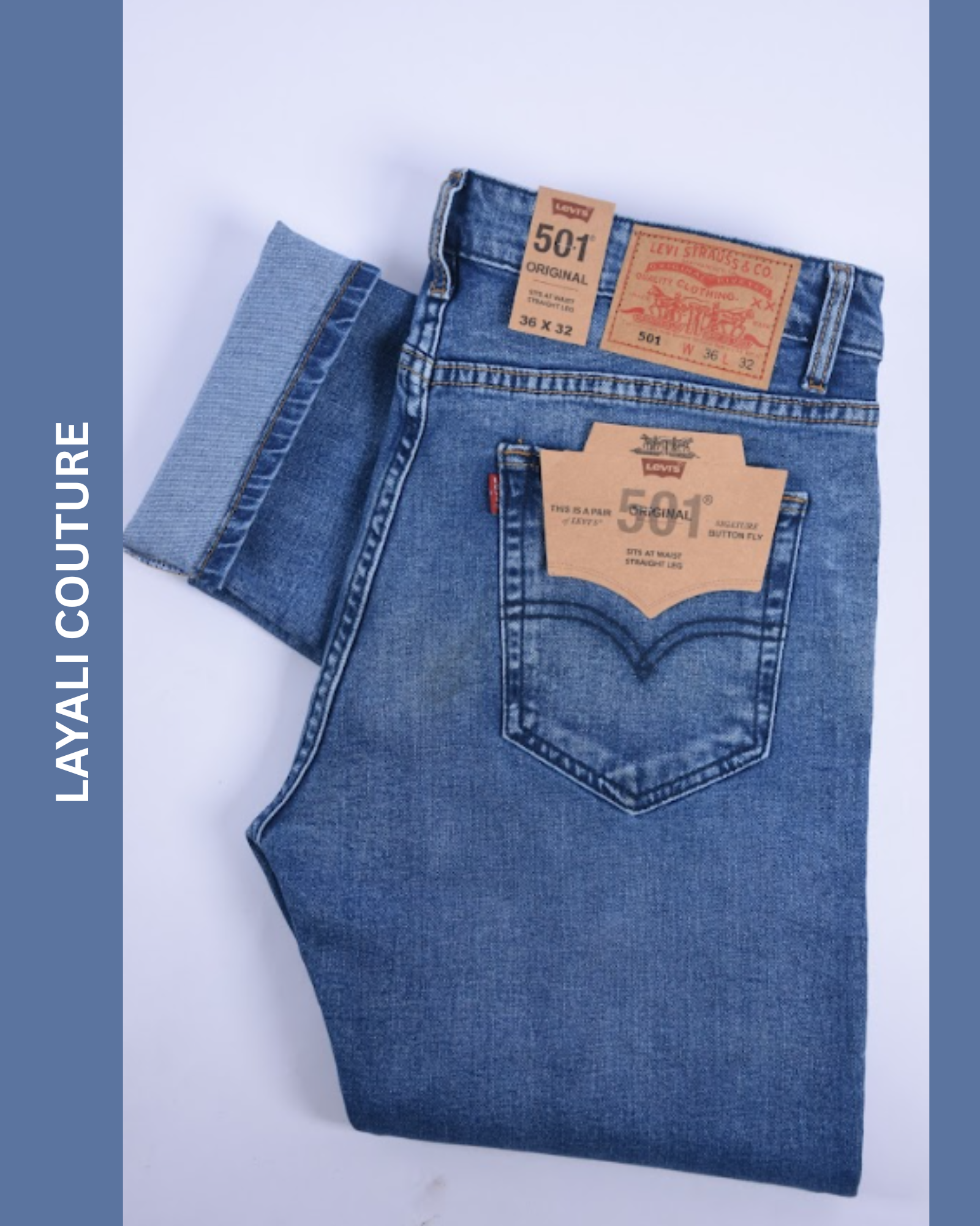Jean Levi’s – Coupe Normale Bleu Sky (100 % Coton)