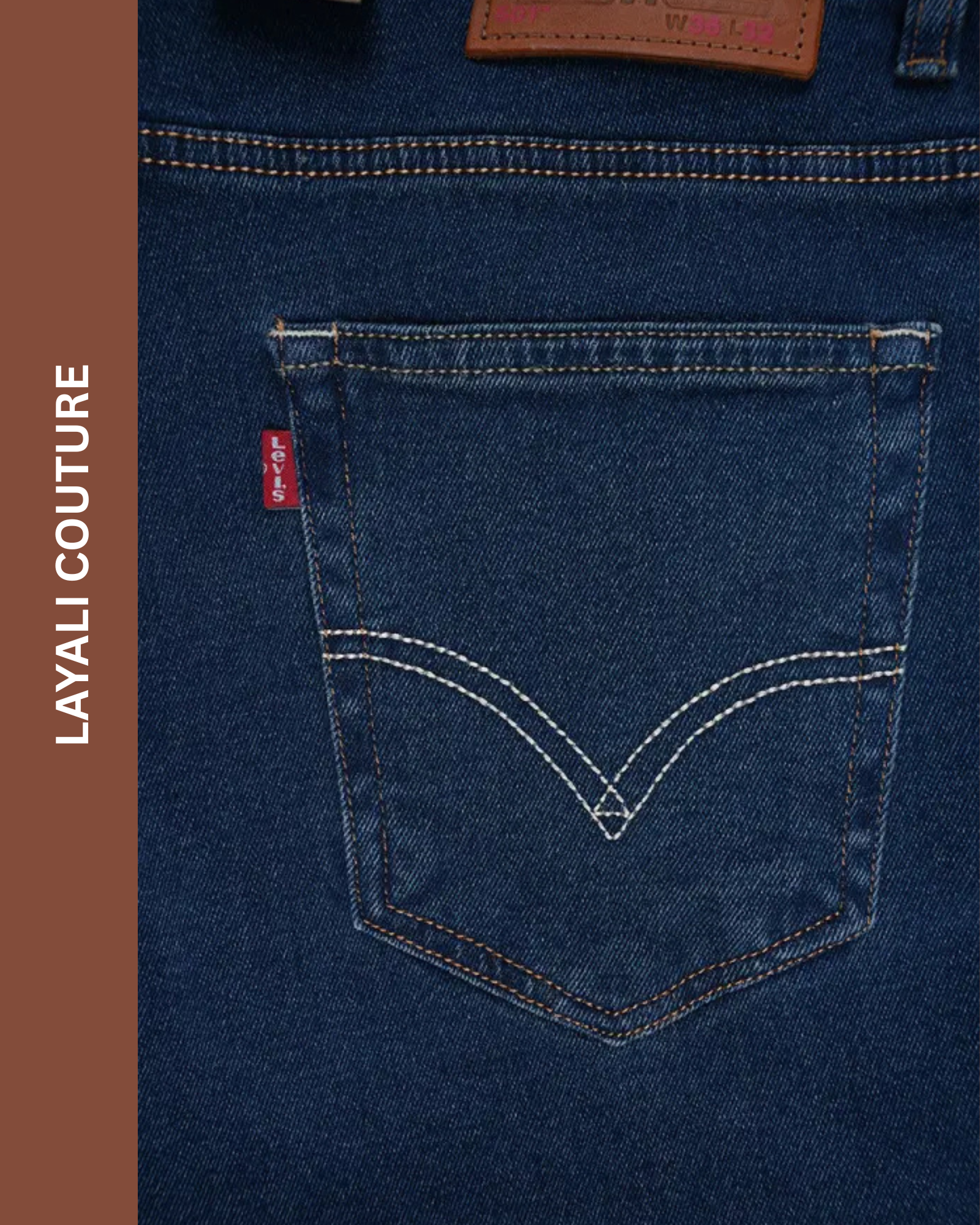 Jean Levi’s – Coupe Normale Bleu Vert (100 % Coton)