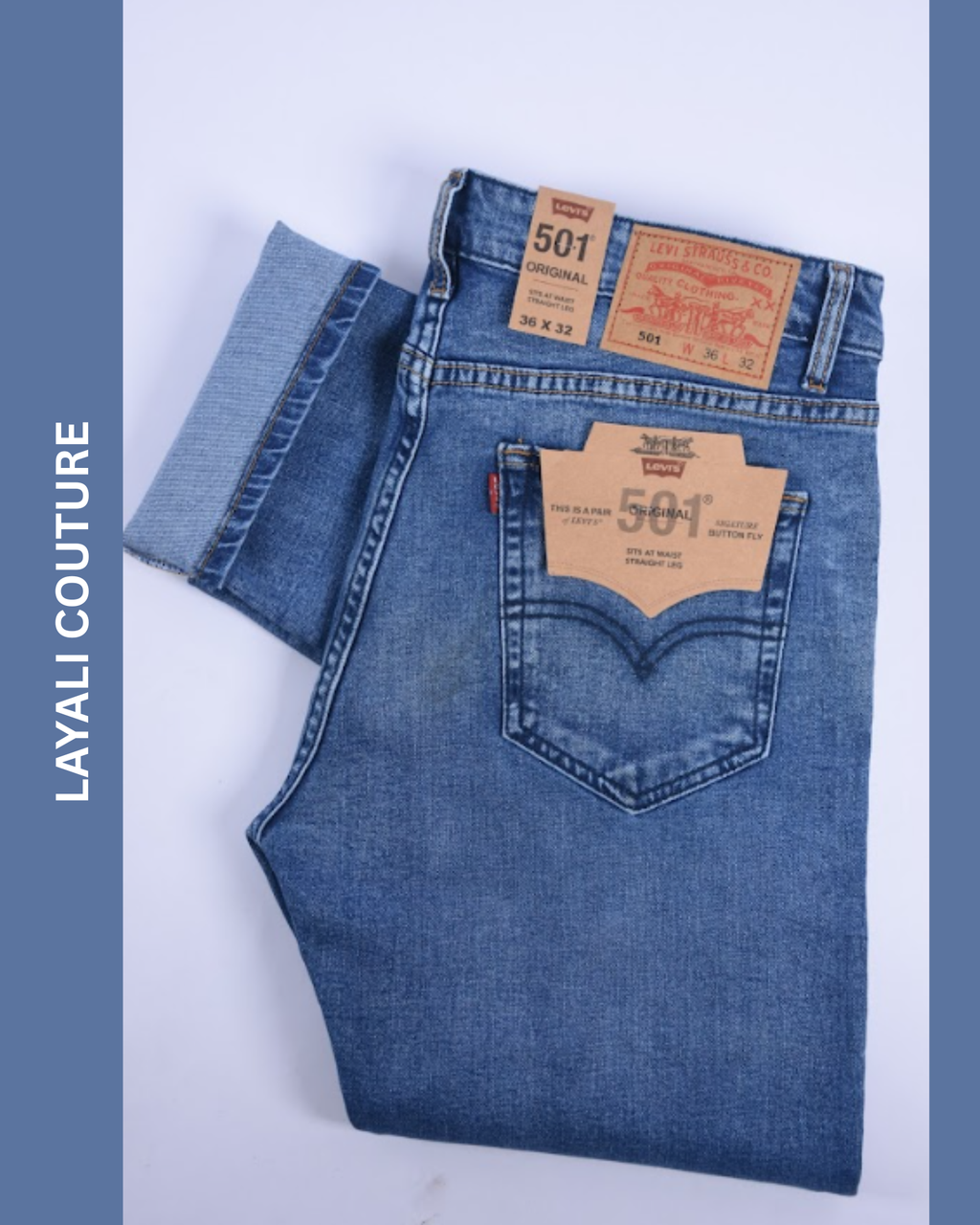 Jean Levi’s – Coupe Normale Bleu Sky (100 % Coton)