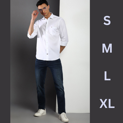Chemise Tommy Oxford Coton Piqué – Blanc Classique