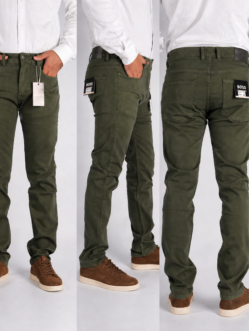 Pantalon Toile Homme 100% Coton Léger – Coupe Droite –  Nouvelle Saison