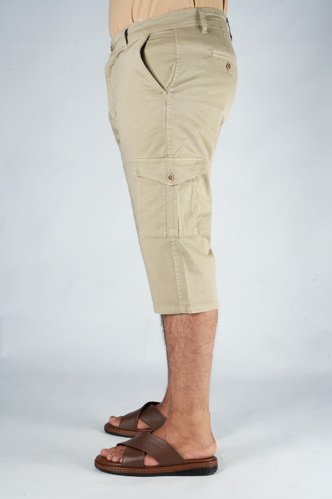 Pack de 3 Pantacourt Massimo Dutti En Toile Léger  ( Vert Royale + Beige + Noir )