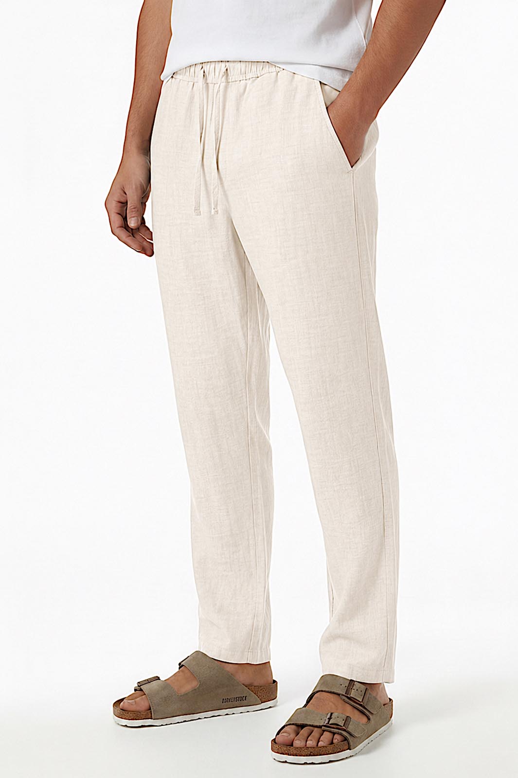 Pantalon Homme en Pur Lin – Léger & Respirant– Style Old Money Été