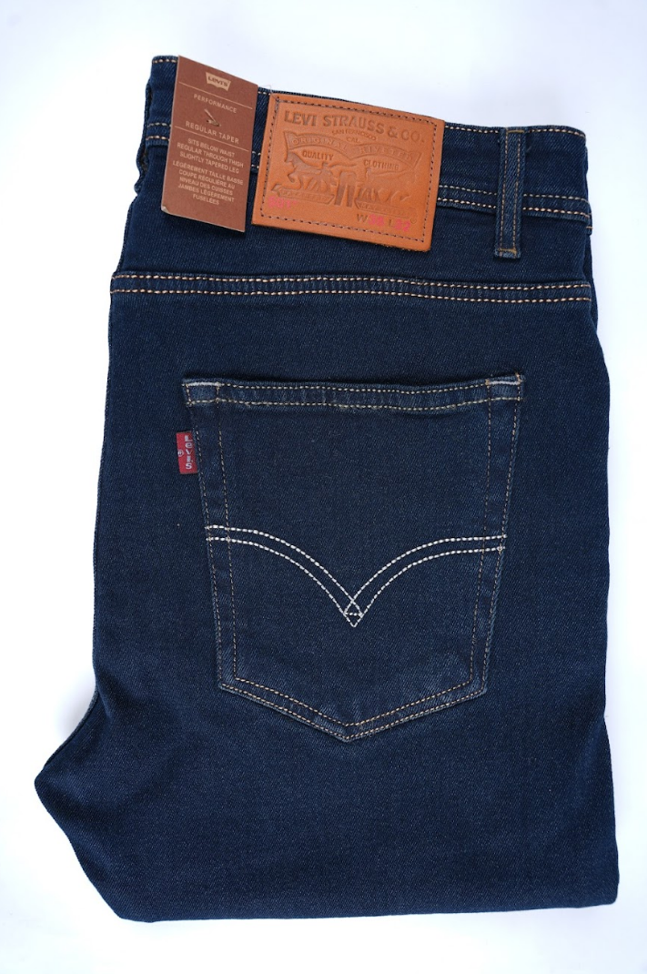 Jean Levi Bleu Pétrole – Coupe Normale 100 % Coton