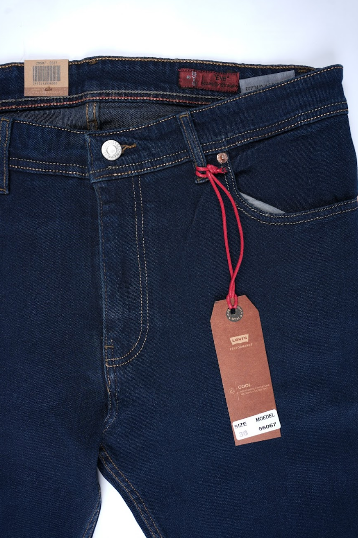 Jean Levi Bleu Pétrole – Coupe Normale 100 % Coton