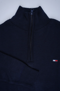 Pull Tommy Hilfiger Bleu Foncé - col zippé