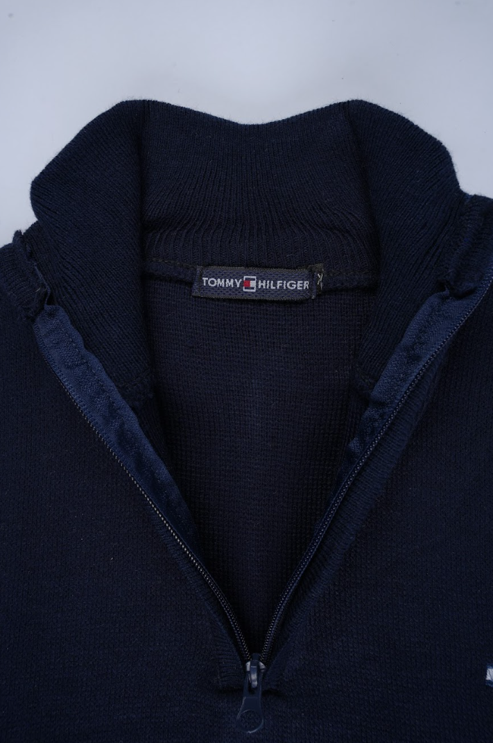 Pull Tommy Hilfiger Bleu Foncé - col zippé