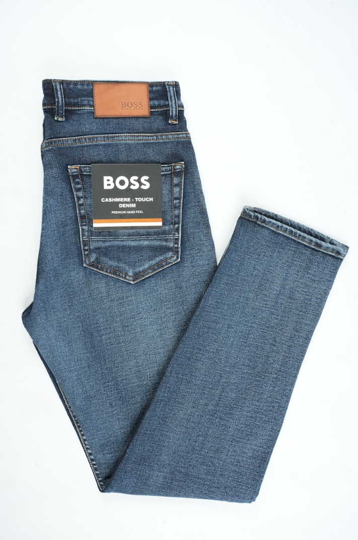 Jean BOSS Homme 100% Coton – Coupe Droite Classique & Premium