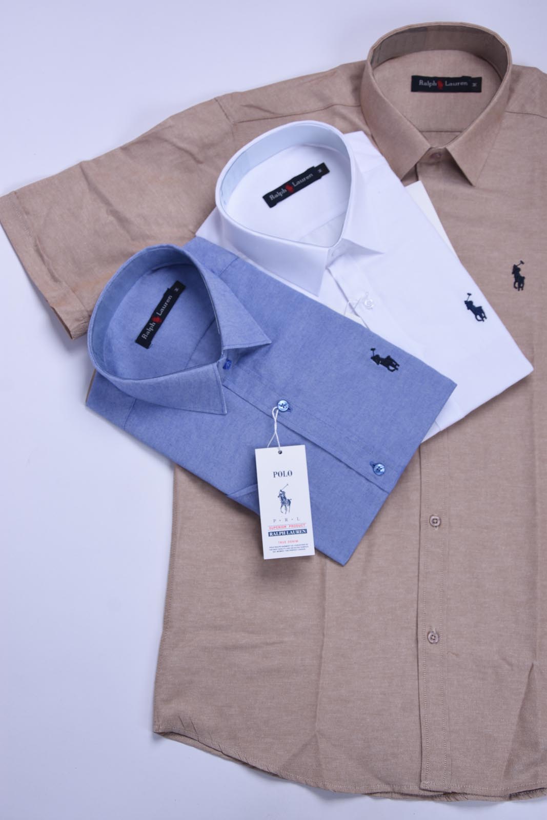 Pack 3 Chemise Homme – 100% Coton Léger – Manche Courte