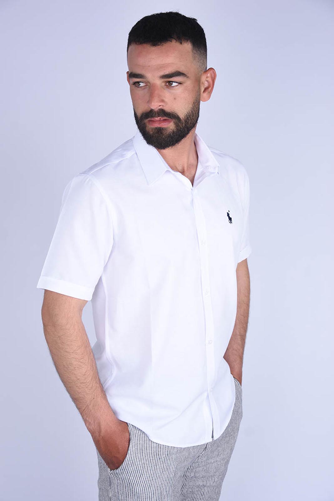 Pack 3 Chemise Homme – 100% Coton Léger – Manche Courte