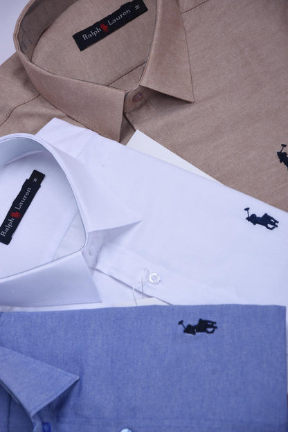 Pack 3 Chemise Homme – 100% Coton Léger – Manche Courte