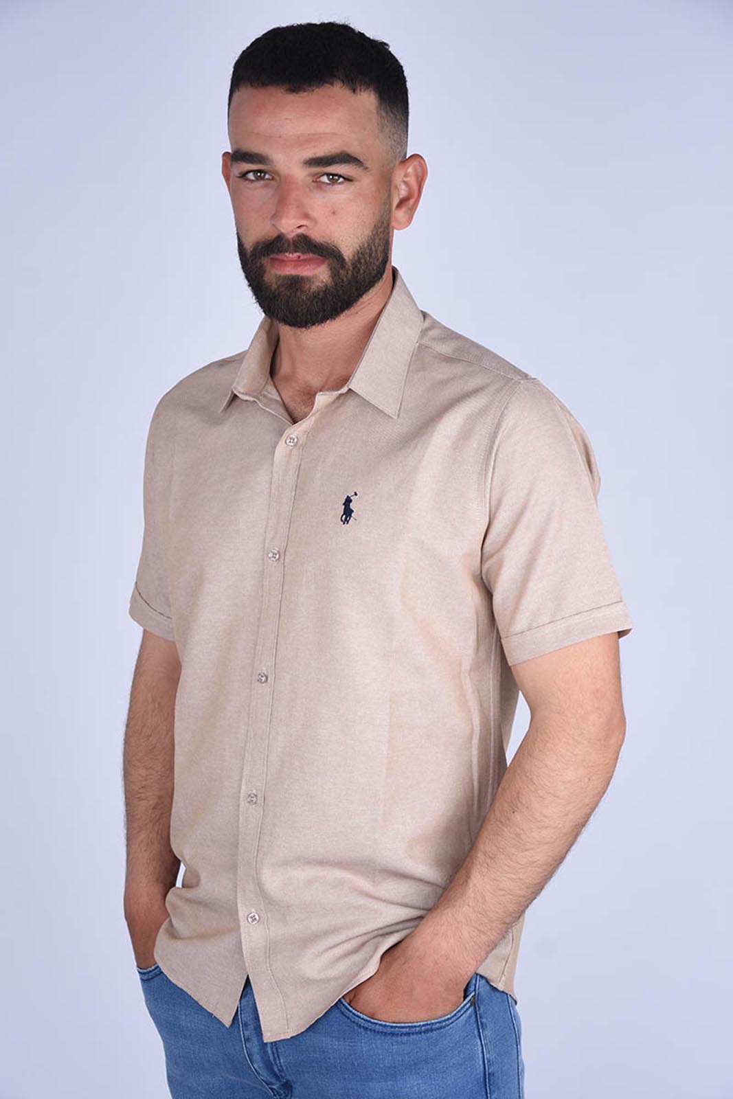 Pack 3 Chemise Homme – 100% Coton Léger – Manche Courte