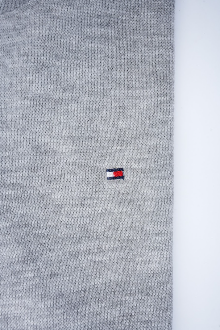 Pull Demi-Zip Tommy Hilfiger – Gris Clair