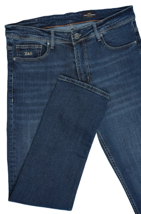 Jean Harmont & Blaine Homme – Regular Fit 100% Coton – Bleu Délavé