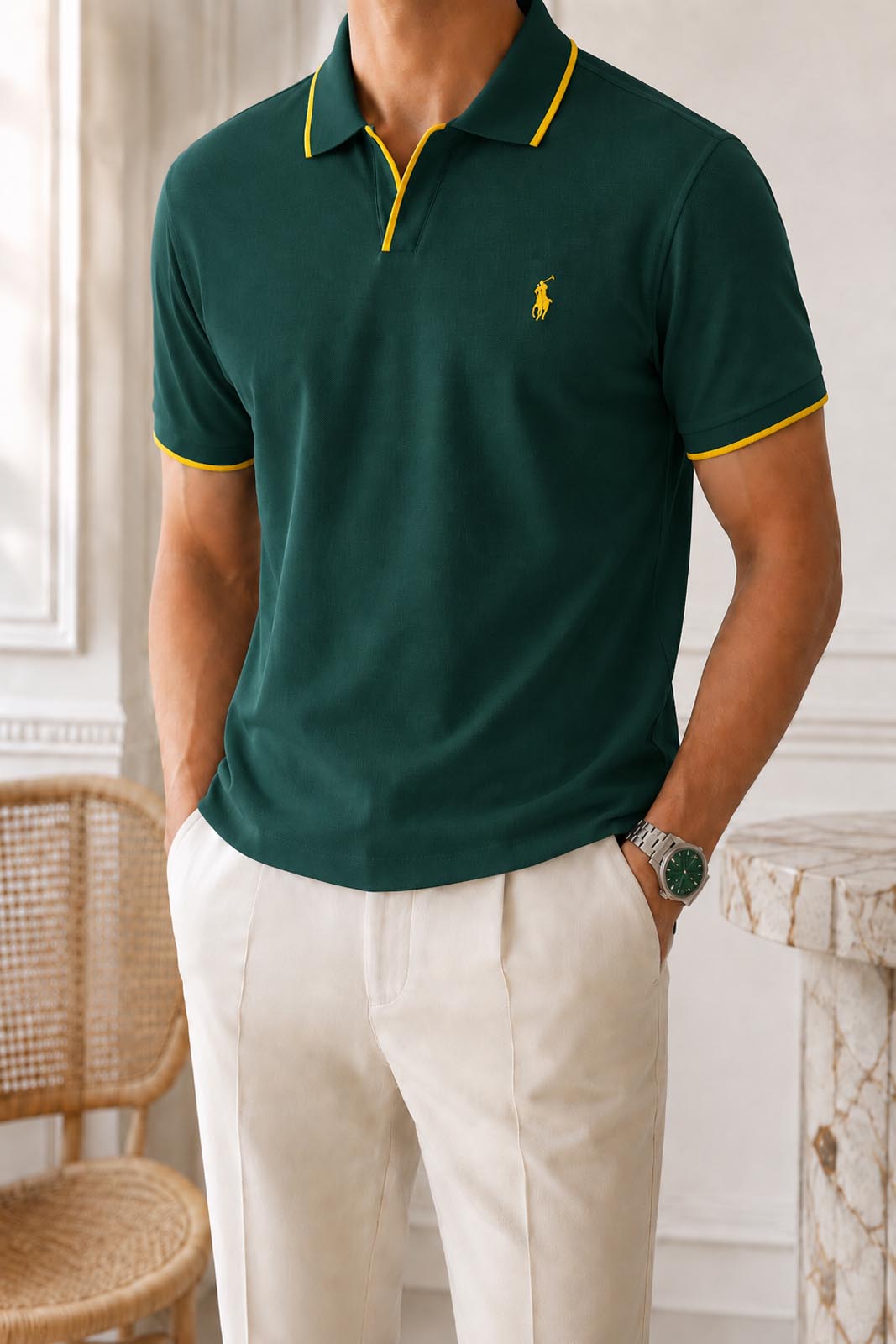 Polo Homme 100% Coton  – T-Shirt Col Polo Premium Été