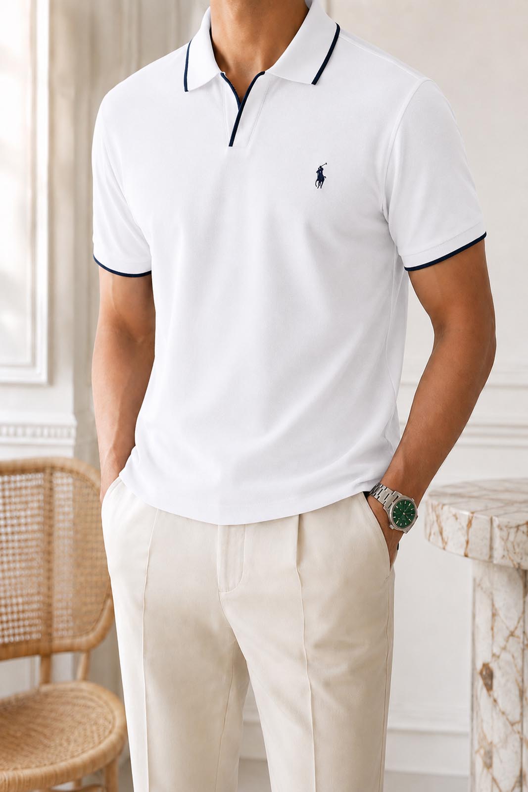 Polo Homme 100% Coton  – T-Shirt Col Polo Premium Été