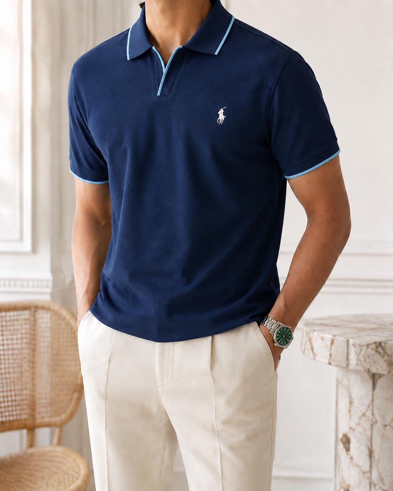 Polo Homme 100% Coton  – T-Shirt Col Polo Premium Été