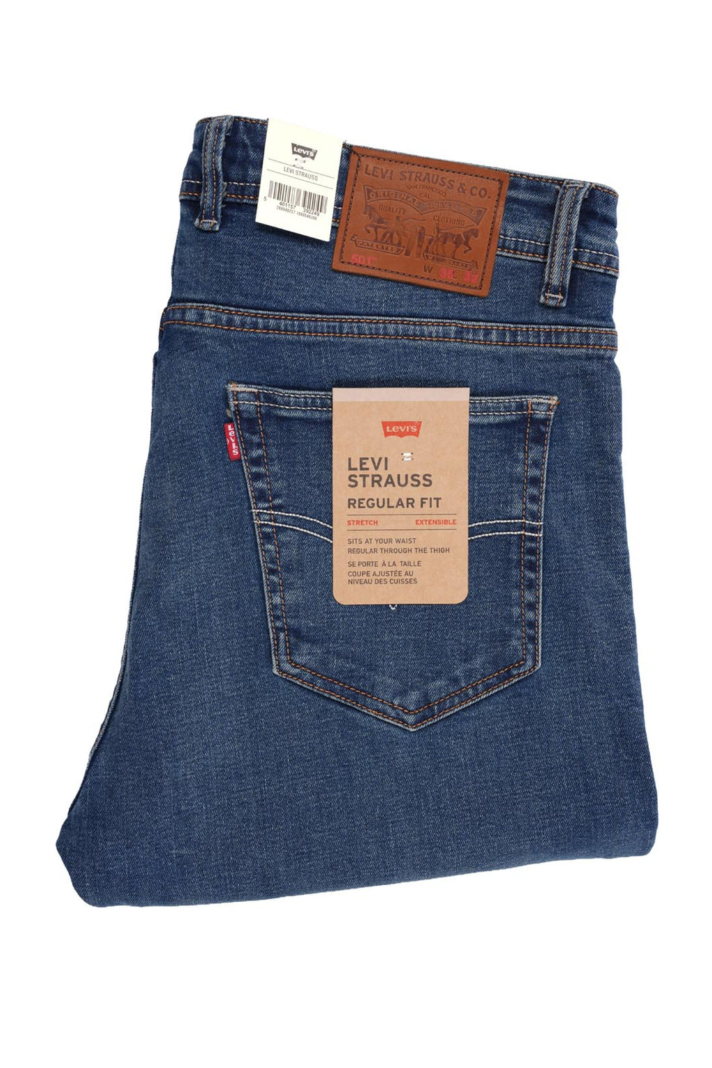 Jean Levi’s Homme – 100% Coton – Coupe Normale – Bleu Vert