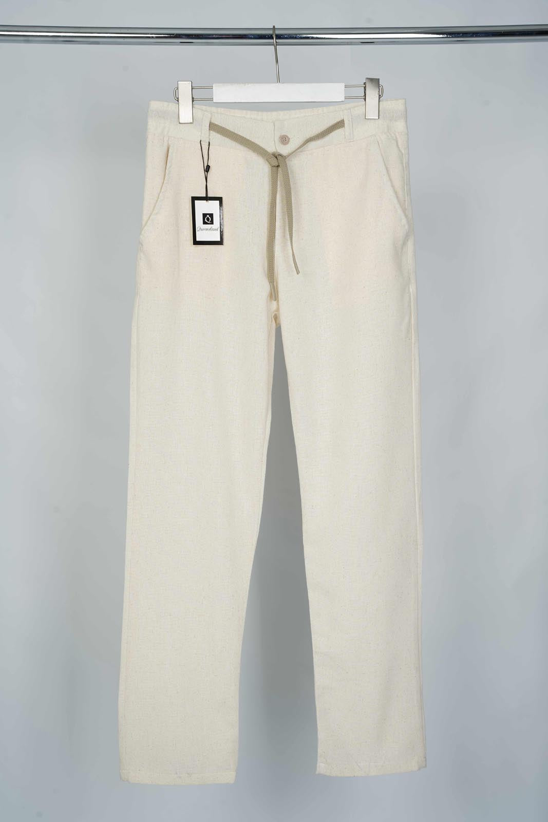 Pantalon Massimo Dutti Homme – 100% Lin – Beige – Old Money Été Premium