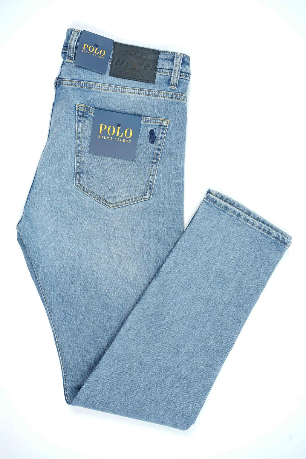Jean Polo Homme – 100% Coton – Coupe Droite – Bleu Sable, Bleu Vert & Bleu Clair