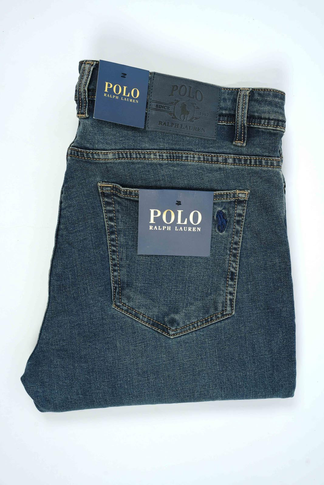 Jean Polo Homme – 100% Coton – Coupe Droite – Bleu Sable, Bleu Vert & Bleu Clair