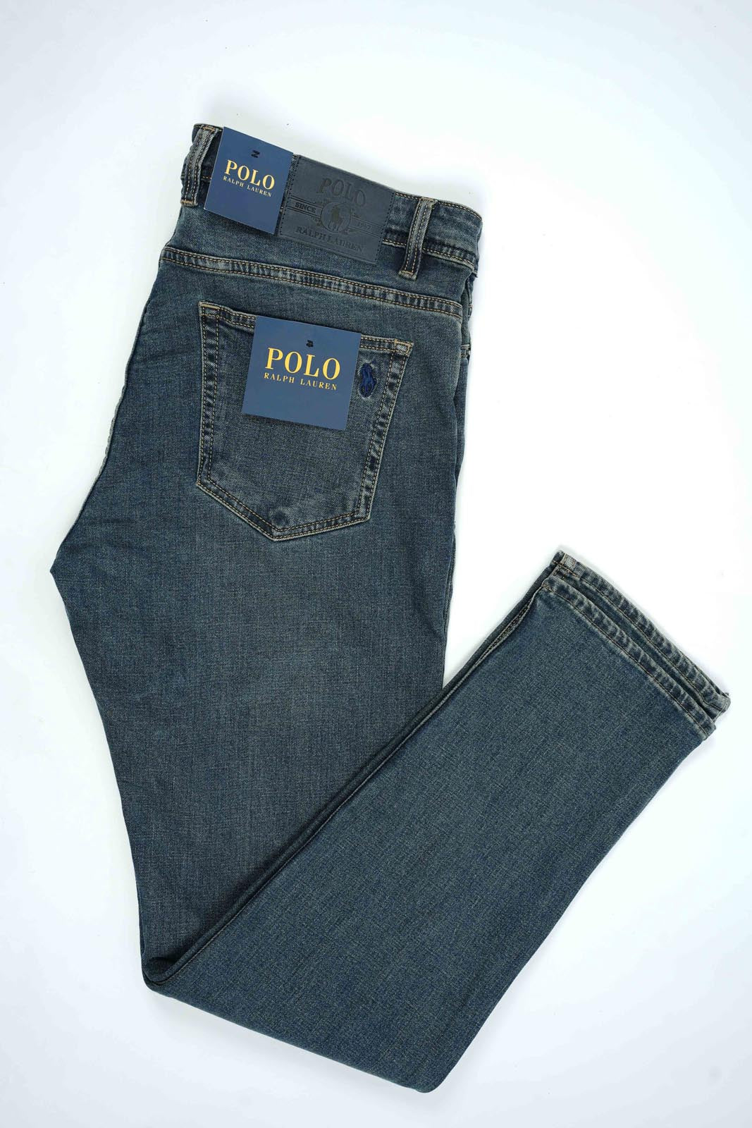 Jean Polo Homme – 100% Coton – Coupe Droite – Bleu Sable, Bleu Vert & Bleu Clair