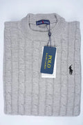 Pull Ralph col rond – Gris (100 % coton)