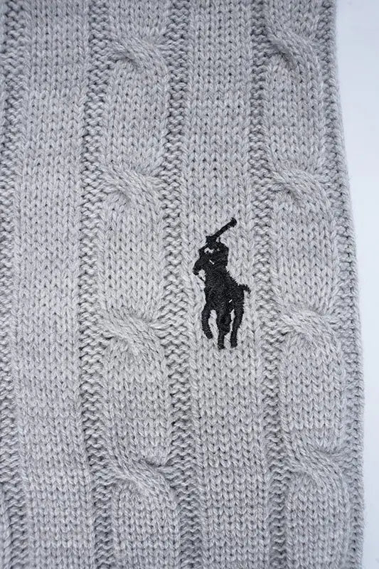 Pull Ralph col rond – Gris (100 % coton)