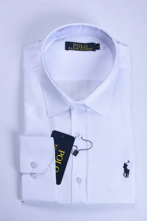 Chemise Ralph Lauren – Blanc (100 % coton satin)