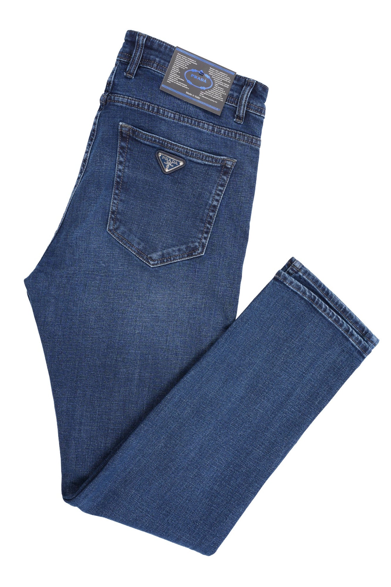Jean Prada Homme – 100% Coton – Coupe Normale – Bleu Jeans