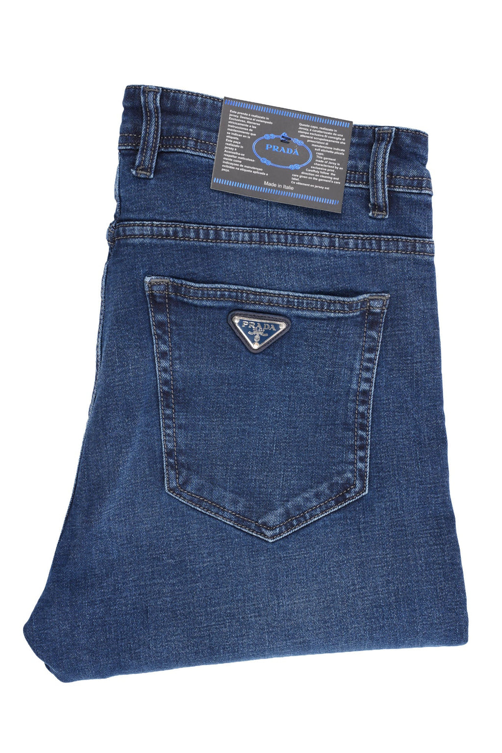 Jean Prada Homme – 100% Coton – Coupe Normale – Bleu Jeans