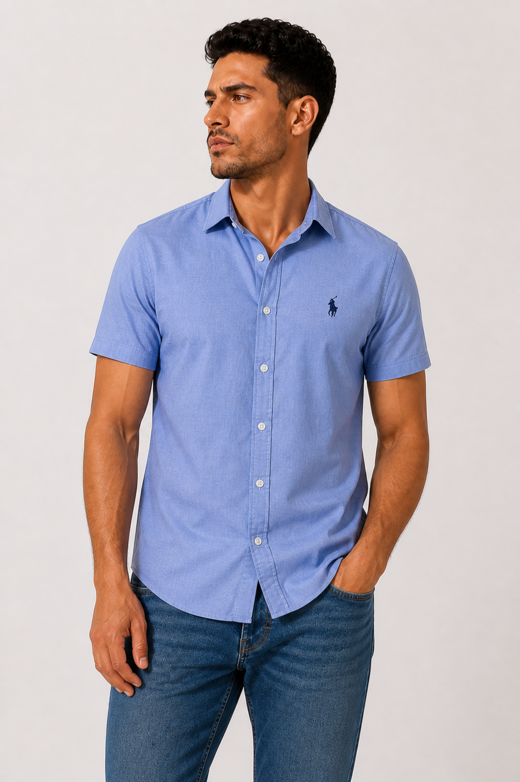 Pack 3 Chemise Homme – 100% Coton Léger – Manche Courte