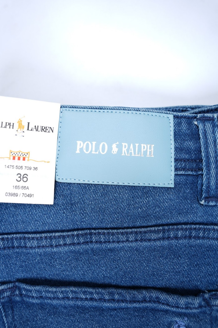 Jean Ralph Lauren – Coupe normale – Bleu vintage (100 % coton)