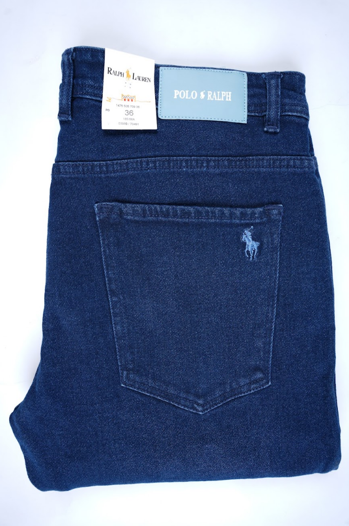 Jean Ralph Lauren – Coupe normale – Bleu marine (100 % coton)