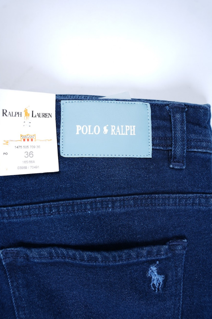 Jean Ralph Lauren – Coupe normale – Bleu marine (100 % coton)