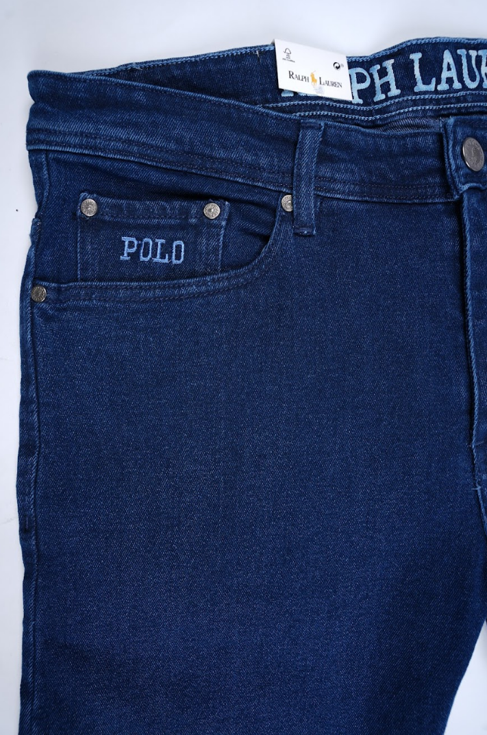 Jean Ralph Lauren – Coupe normale – Bleu marine (100 % coton)