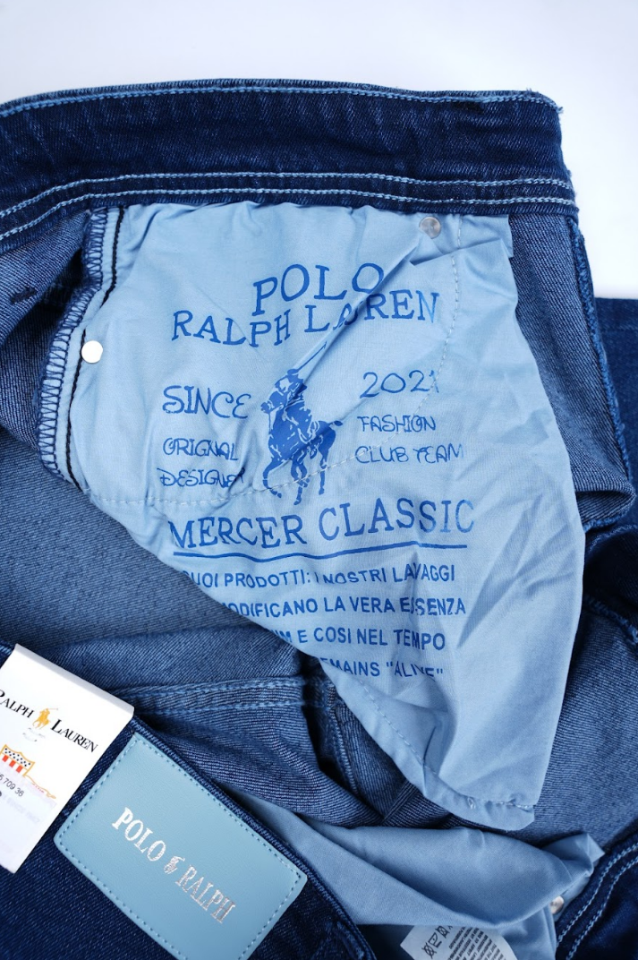 Jean Ralph Lauren – Coupe normale – Bleu marine (100 % coton)