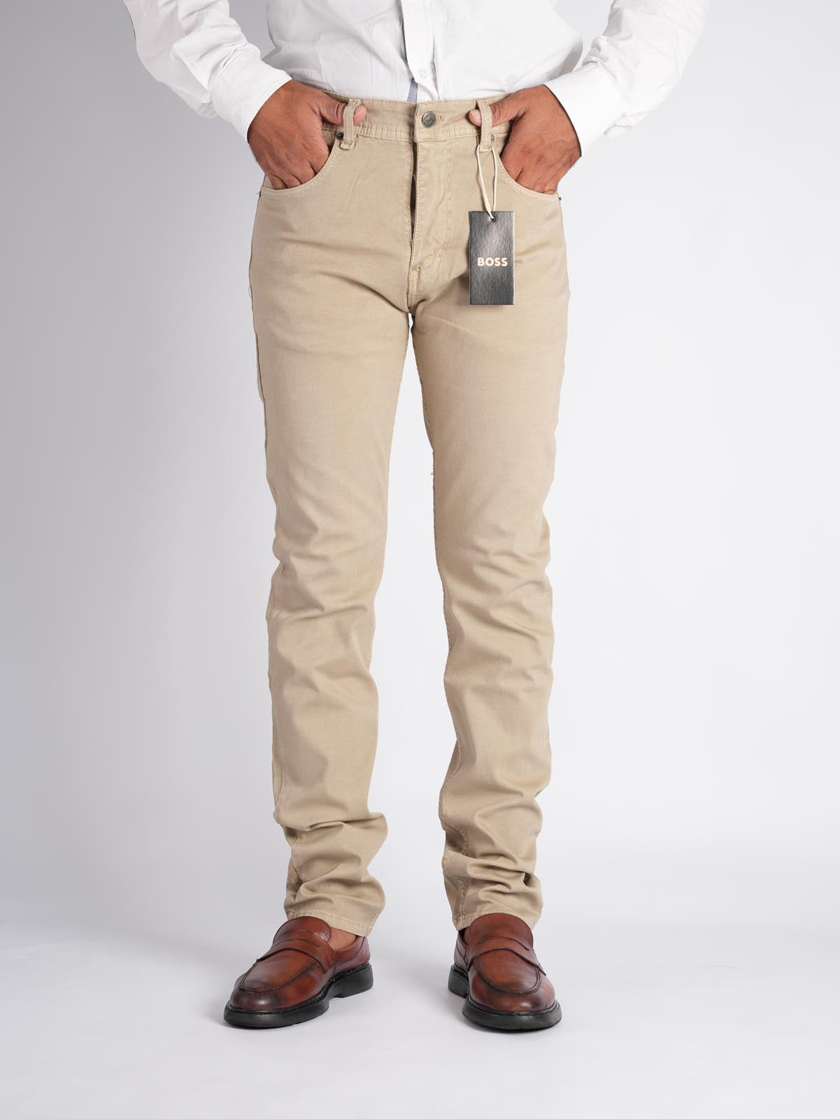 Pantalon Toile Homme 100% Coton Léger – Coupe Droite –  Nouvelle Saison
