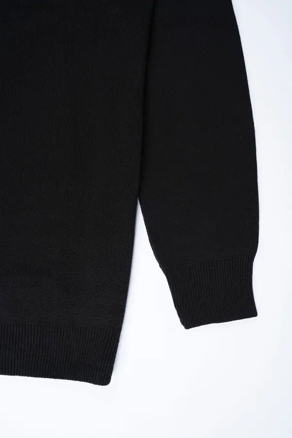 Pull Tommy Hilfiger Noir – col zippé